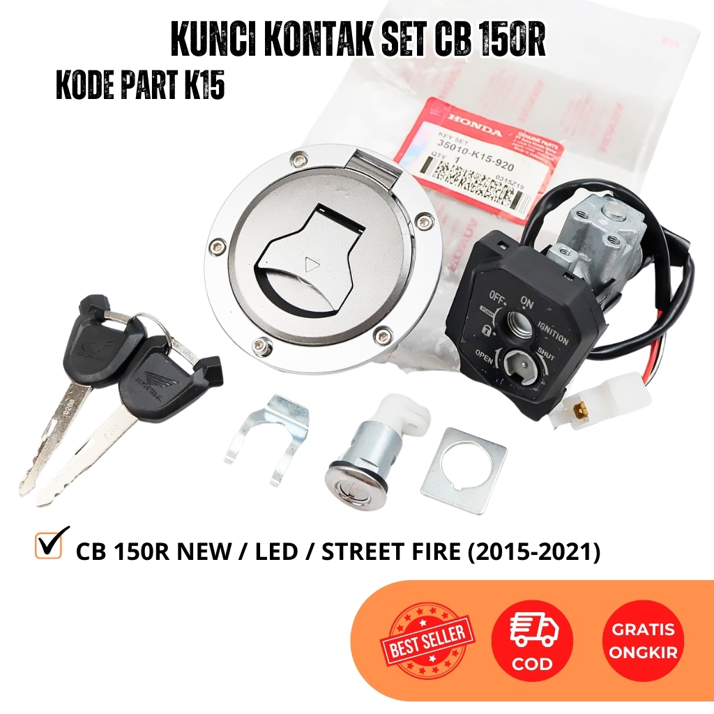 Kunci Kontak Set Honda CB150R - CB 150 R New LED - Konci Kontak Set Tutup Tangki Bensin CB 150R K15 