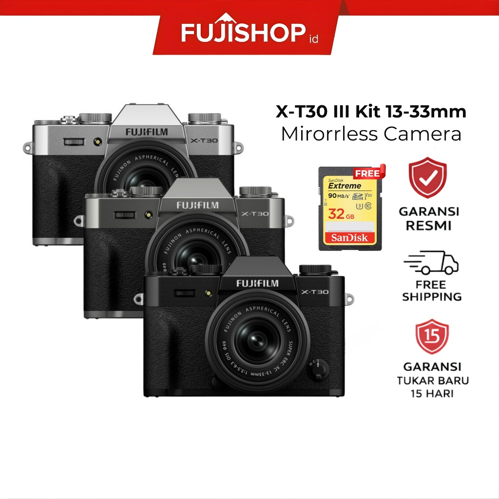 Fujifilm XT30 X-T30 III Kit 13-33mm Fuji Kamera Mirrorless Garansi Resmi