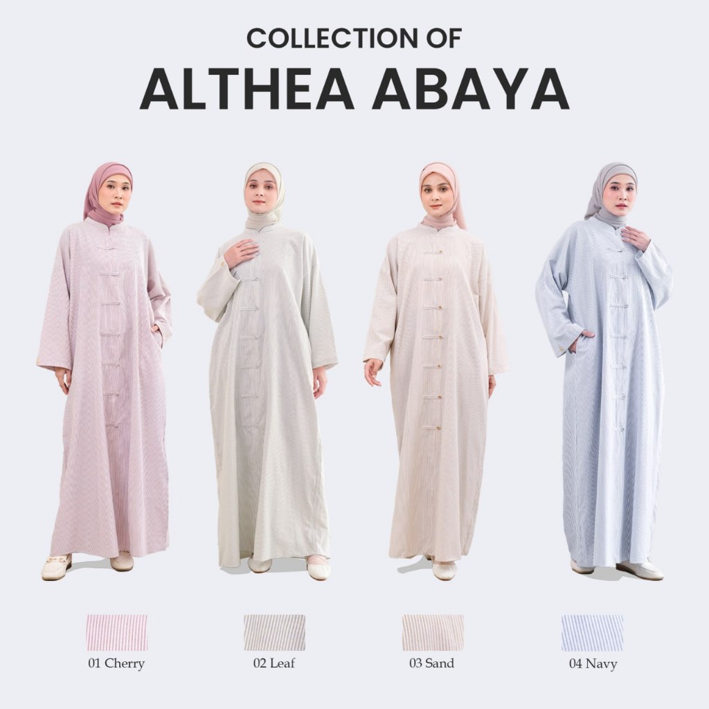 LH - Althea Dress Gamis Linen Stripe Motif Salur