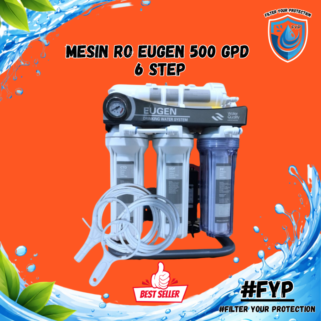MESIN RO EUGEN 500 GPD 6 STEP / REVERSE OSMOSIS EUGEN 500 GPD