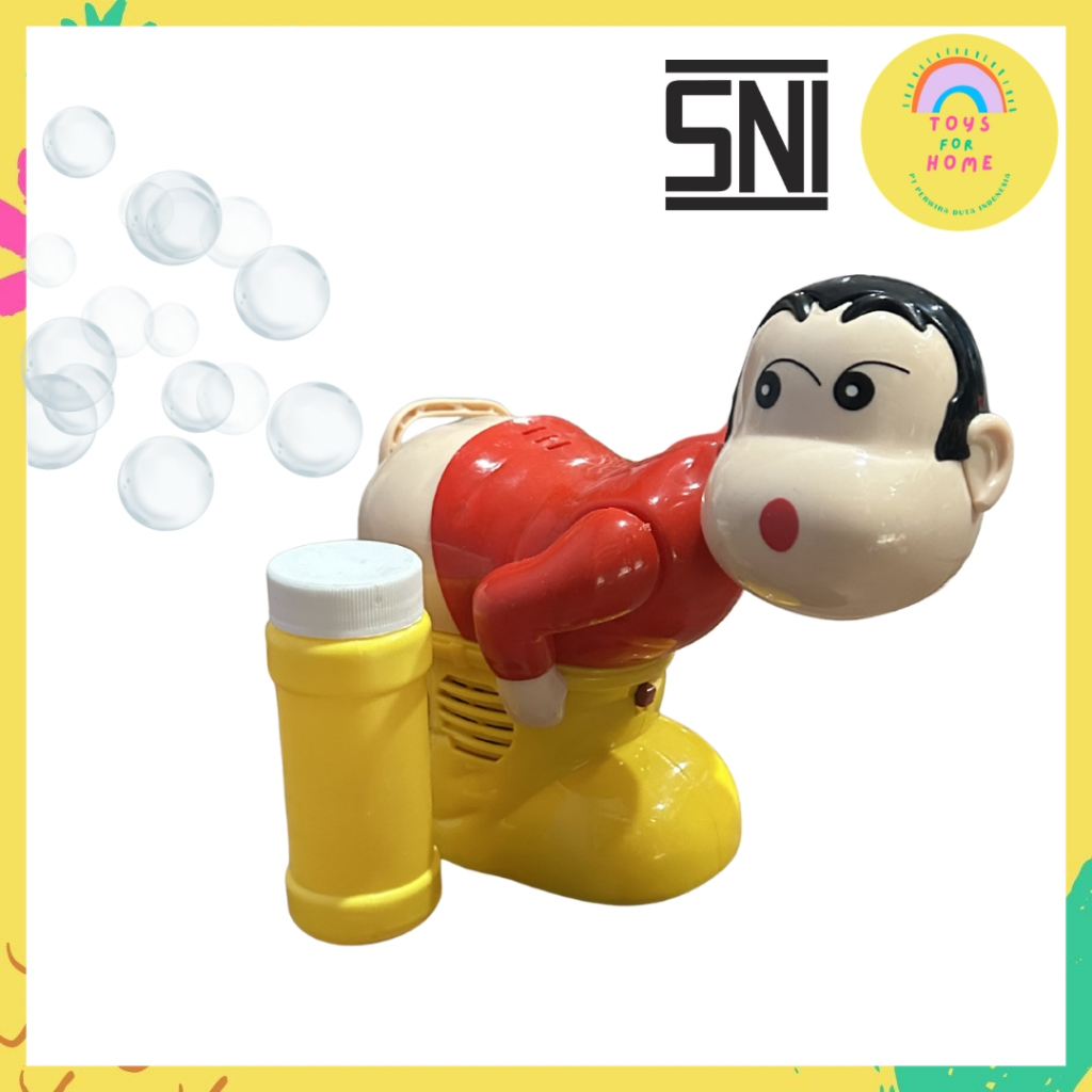 Mainan Balon Sabun Otomatis Bubble Gun Sinchan Funny Boy TOYSFORHOME