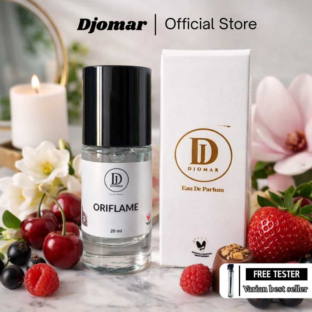 Djomar Oriflame Parfum Aroma Fruity Sweet EDP Wangi Terbaik Awet Tahan Lama Gratis Tester