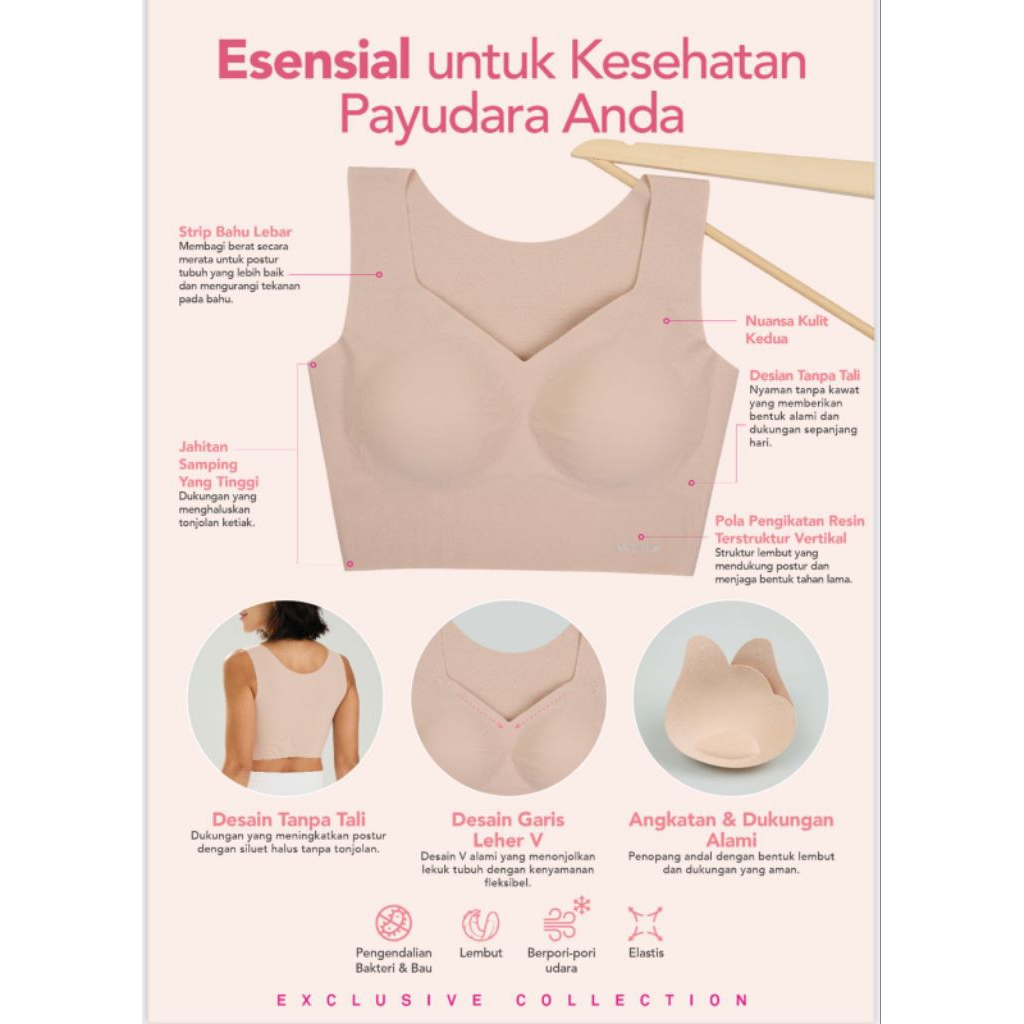Aulora Bra Seamless Exclusive Beige, bra kesehatan