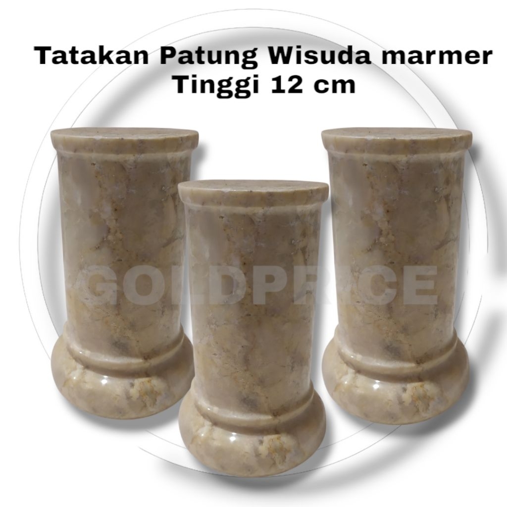 Tatakan Patung Wisuda Batu onxy marmer tinggi 12 cm