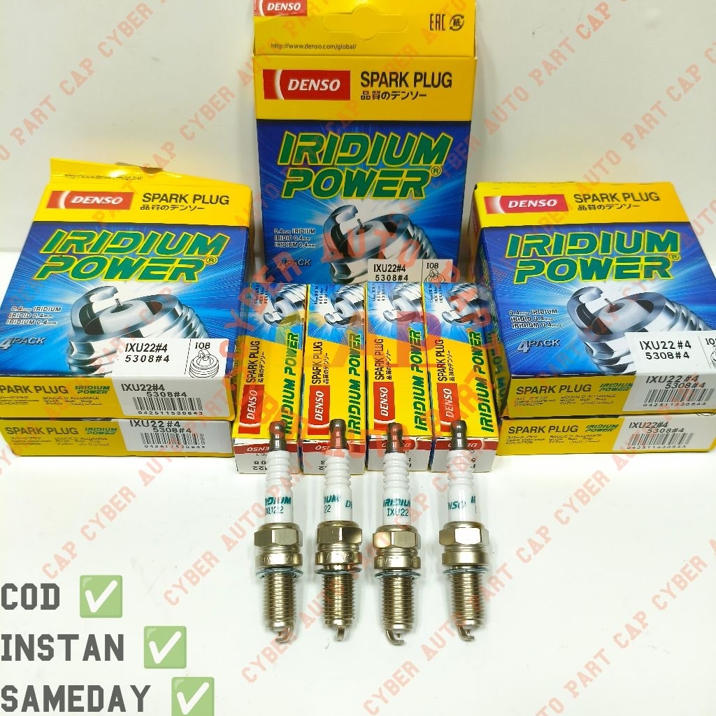 Busi Iridium Power Denso IXU22 Toyota Avanza VVTI Daihatsu Xenia VVTI 2006-2011 1Pc Original