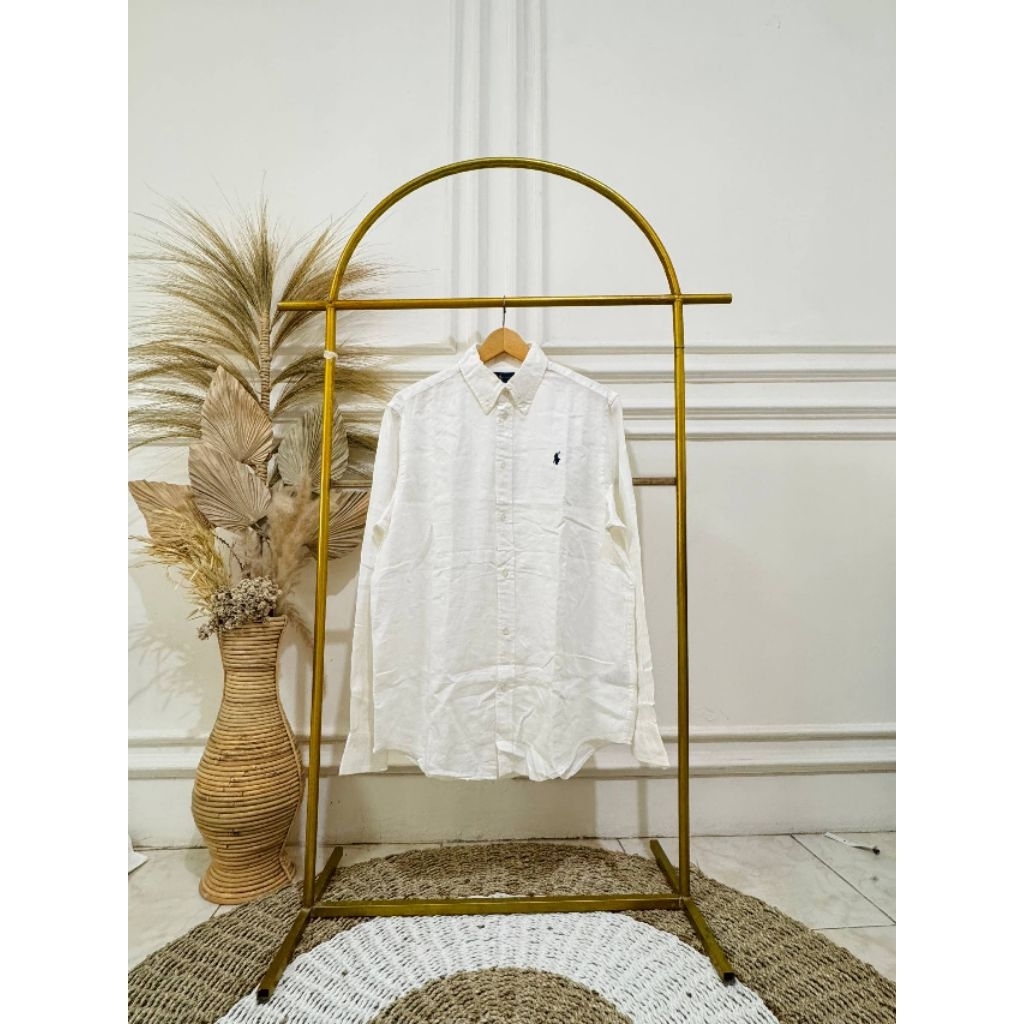 kemeja putih ralph lauren linen original XL