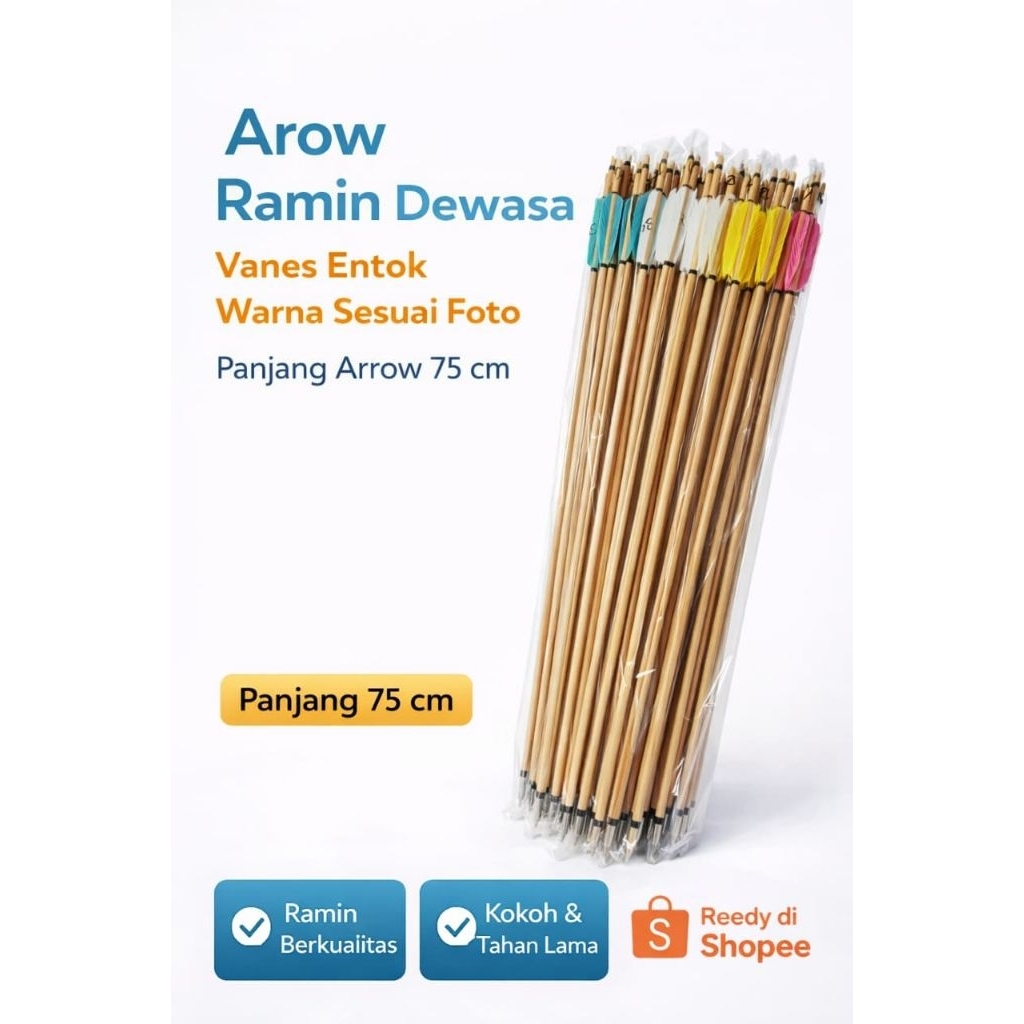 ARROW RAMIN DEWASA VANES ENTOK / 6 PCS