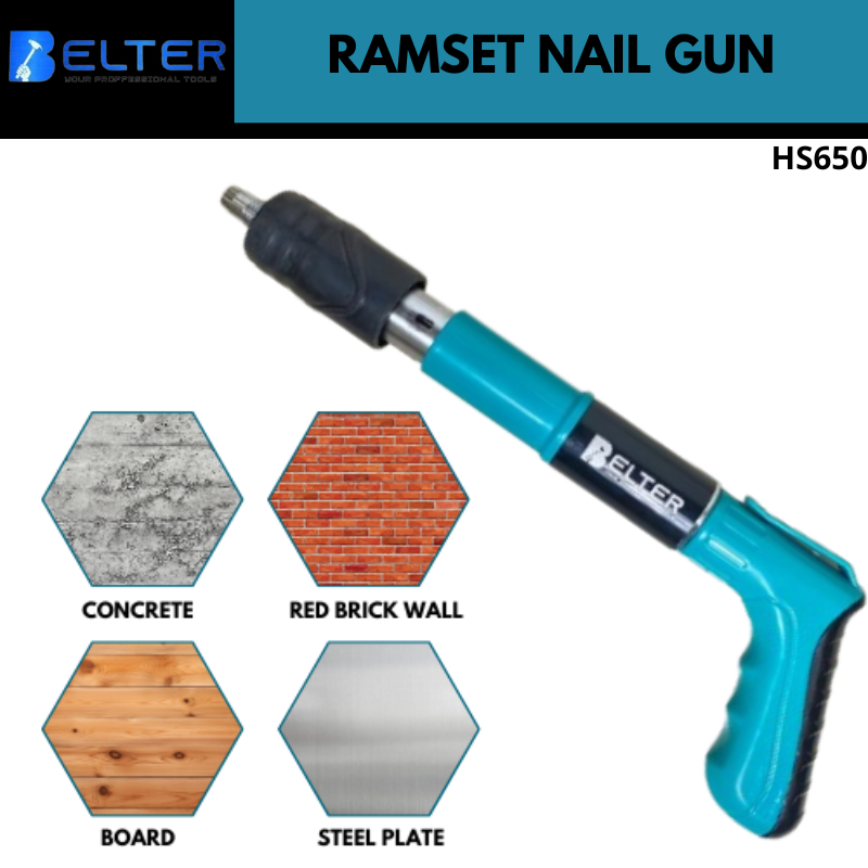 Nail Gun Fastening Gun Ramset Gun Alat Paku Tembak Paku Tembok Beton Paku Lurus Mini