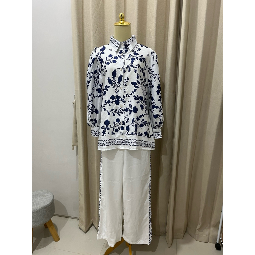 Preloved oneset lebaran wanita murah cantik / pl baju lebaran wanita / setelan celana wanita / setce