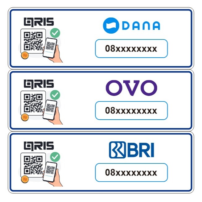 STIKER VINYL REKENING PEMBAYARAN DAN KODE QRIS