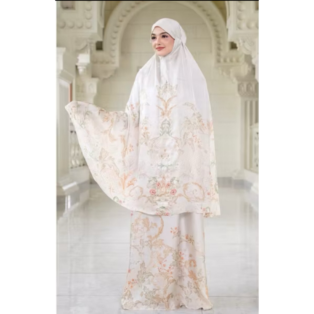 mukena dewasa buttonscarves chain farra royale(looklike)