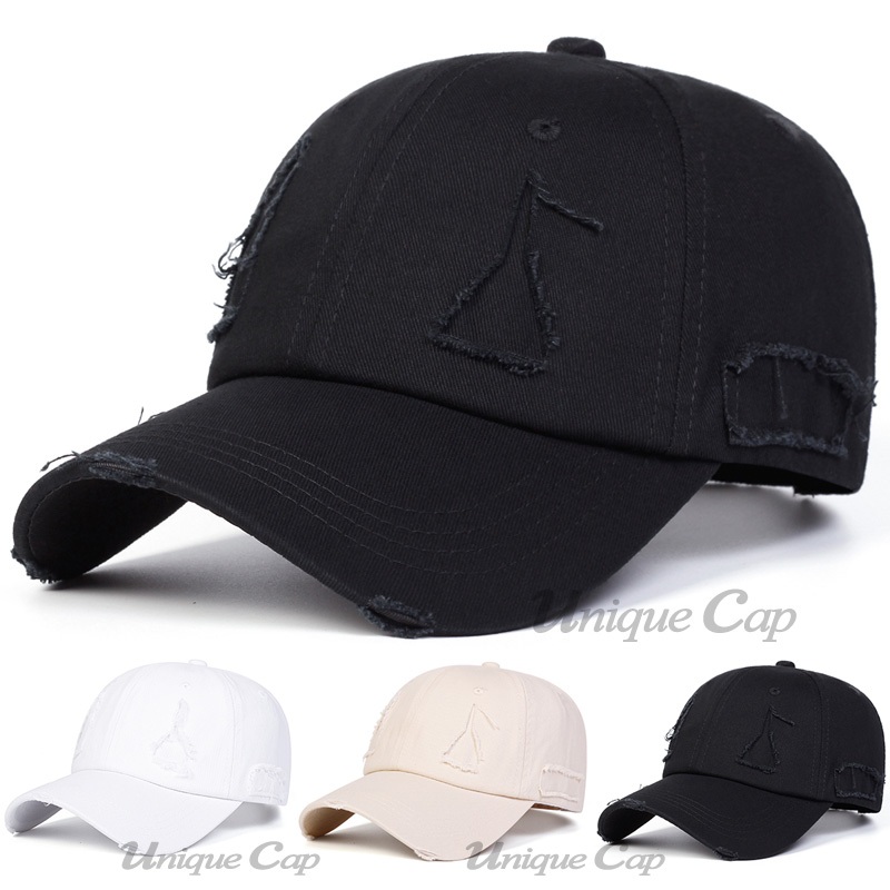 Topi Baseball Robek-Topi Unisex Pria Wanita Dewasa Cool Design