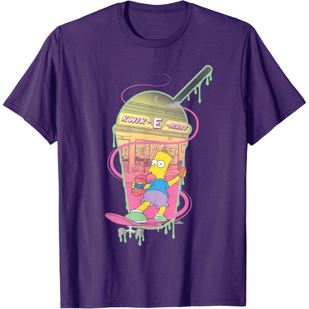 Kaos The Simpsons Bart Simpsons Kwik-E-Mart Squishee T-Shirt – Baju Vintage 90s Retro Pria Wanita Un