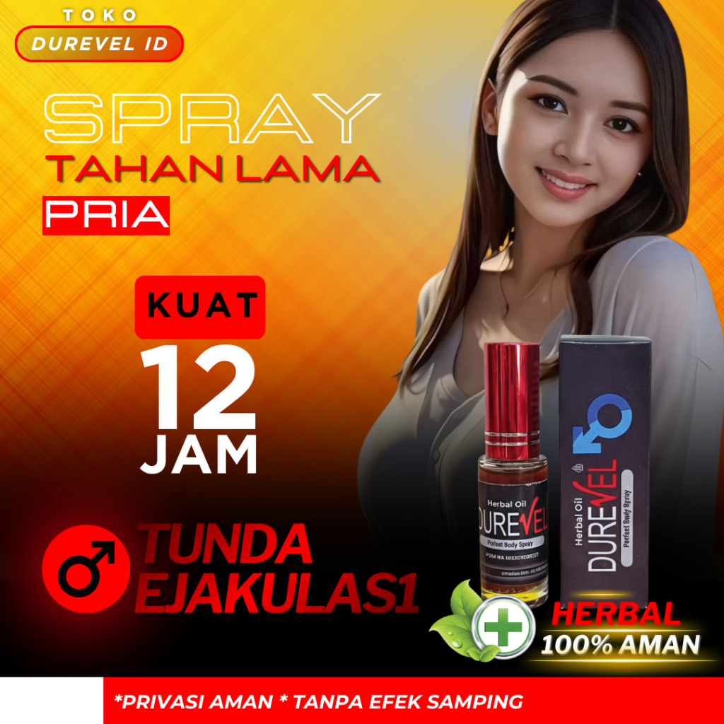 Spray Tahan Lama Pria Durevel spray – Delay Spray Penunda Ejakulasi | Obat Kuat Oles Herbal Penunda 
