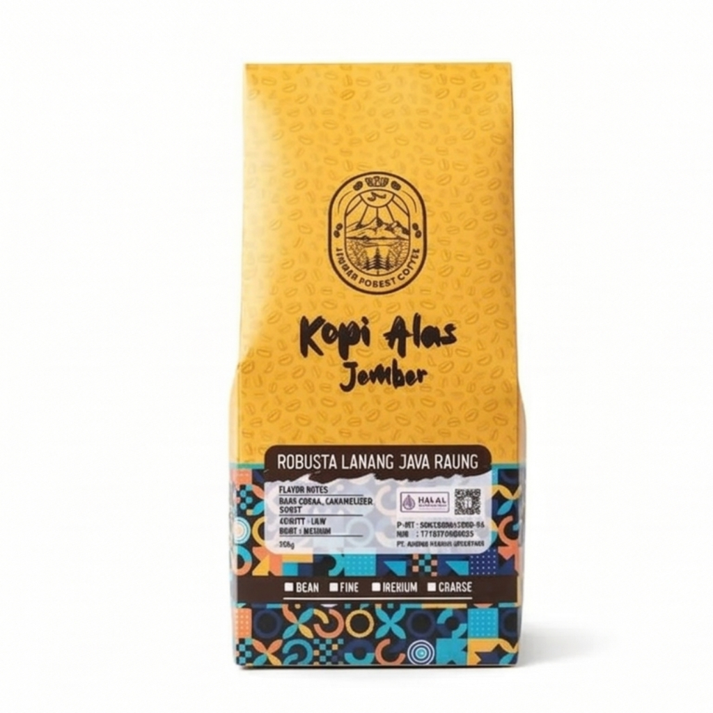 Kopi Alas Jember Robusta Lanang Java Raung 125g - Kopi Bubuk Biji Premium Khas Jember Asli High Qual