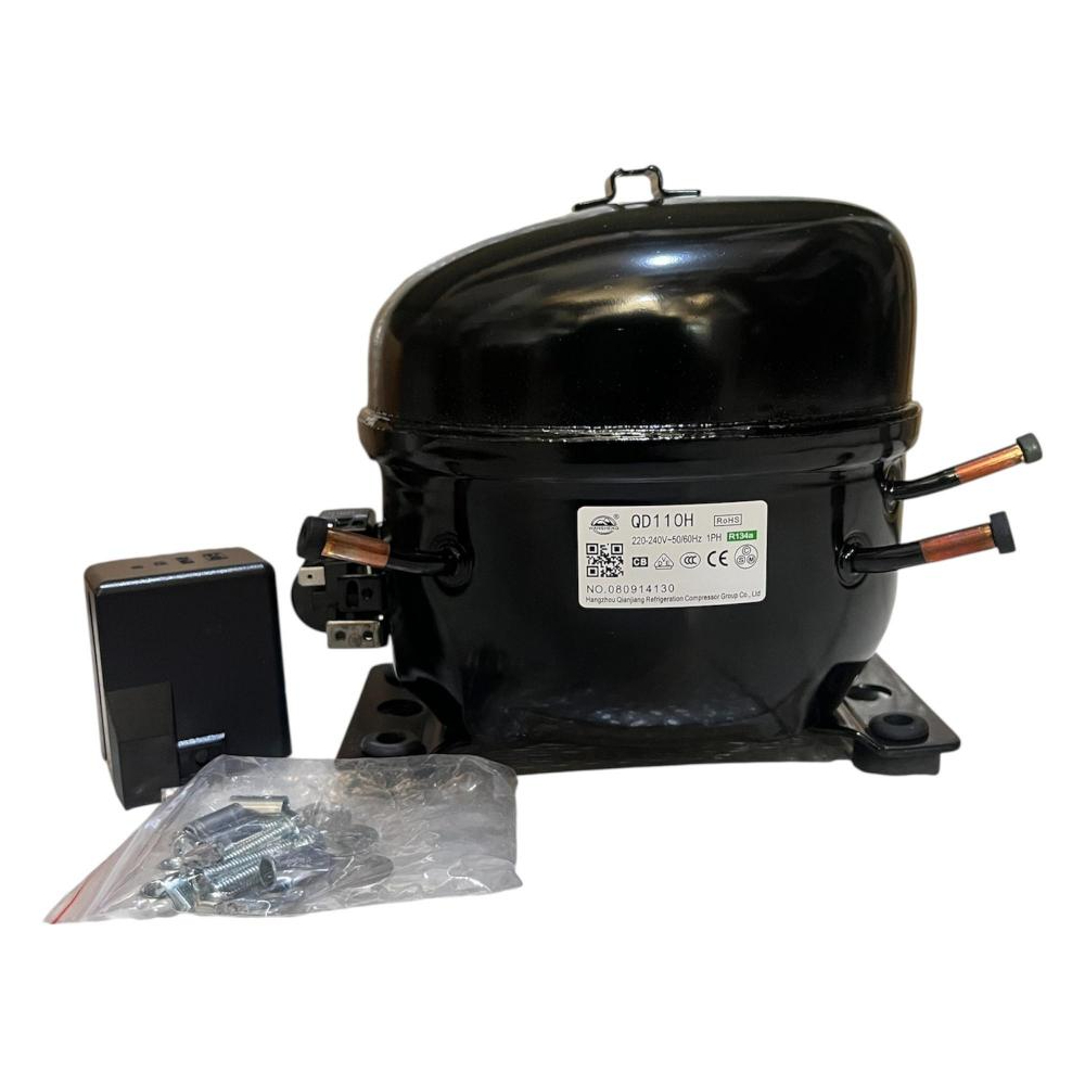 Kompresor Kulkas 2Pintu 1/3Ph QD110H R134 Original baru