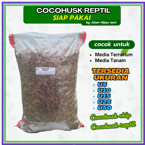 Cocohusk Reptil Coco Husk Chips Media Terrarium Vivarium dan Tanaman Anggrek
