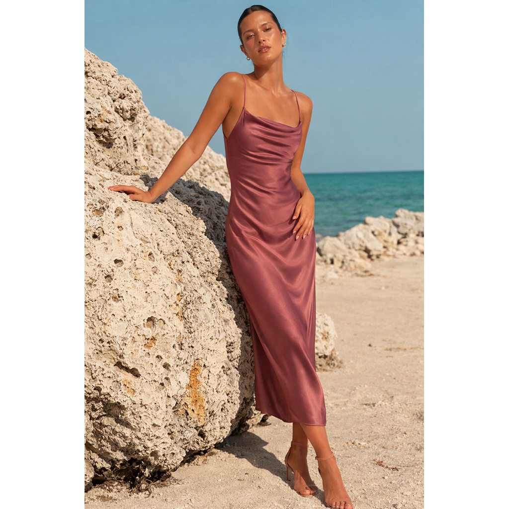 Alexandra dress satin cocktail dress party engagement bridal
