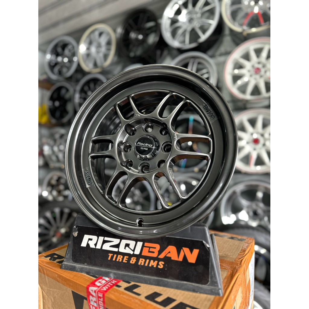 velg enkei rpf r14 hyper black pcd 4x100/114 kondisi baru
