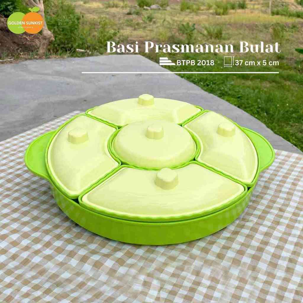 Basi/Baki Tutup Prasmanan Bulat Besar Plastik Tebal Tahan Panas Food Grade Tempat Penyimpanan Wadah 
