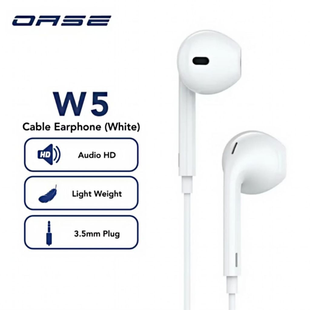 OASE W5 Wired In-Ear Earphone Headset Headphone