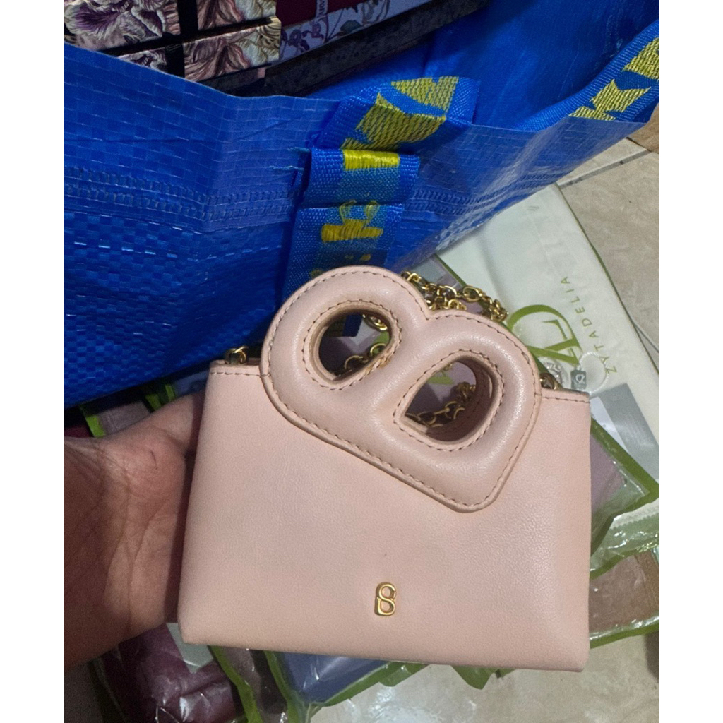 NEW BUKAN PL SIAP KIRIM NINA MICRO BAG LEATHER BUTTONSCARVES