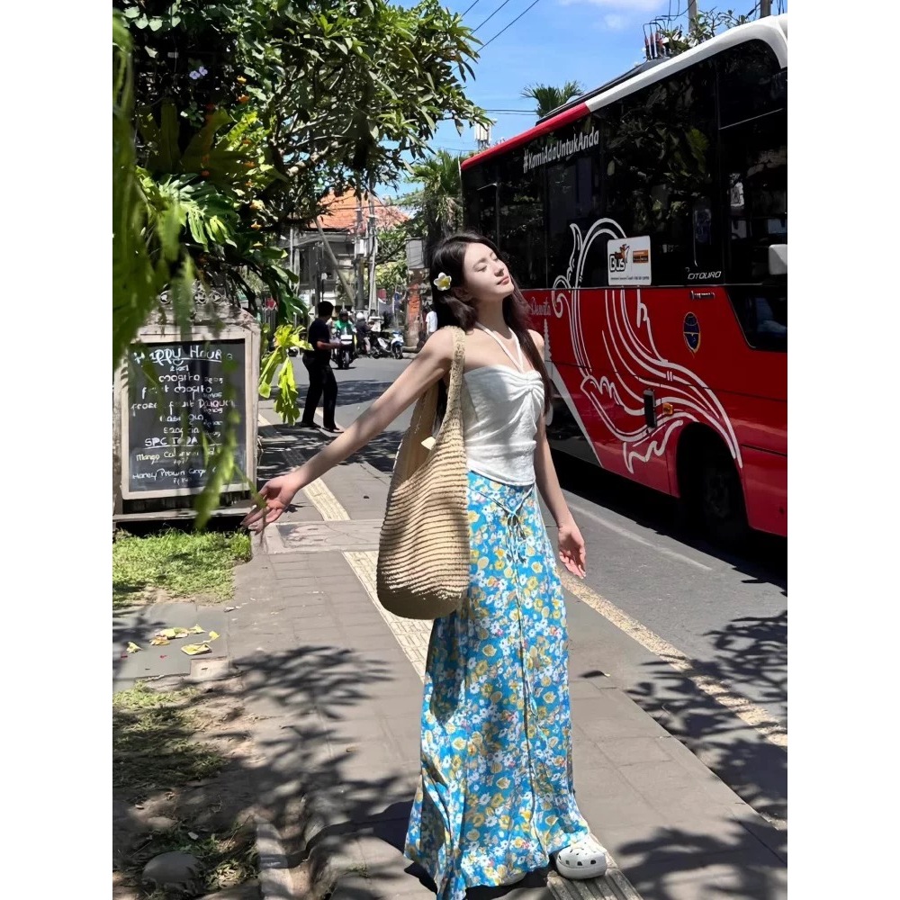 Set Atasan dan Bawahan Rok Pantai Wanita