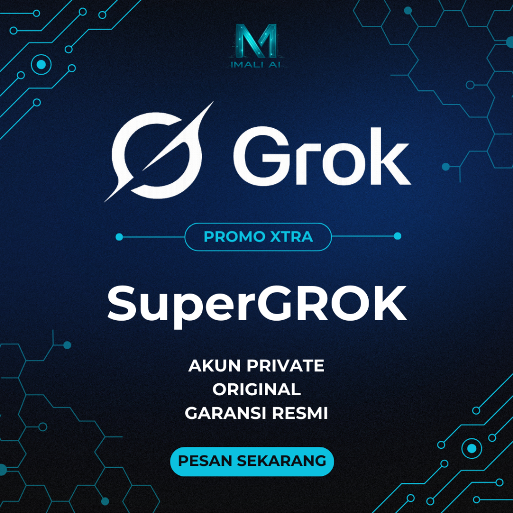SuperGrok Promo 1 Minggu Grok AI Private Garansi Original Tidak Share