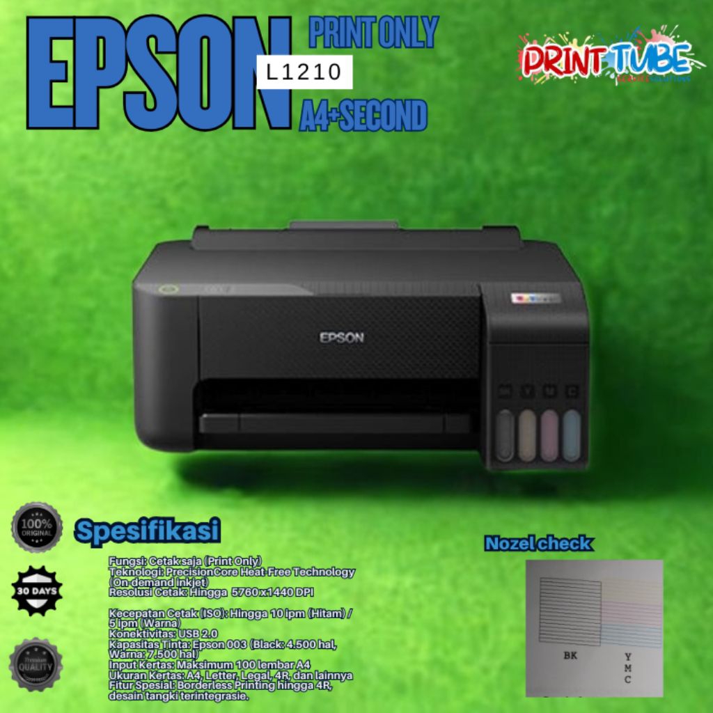 EPSON L1210 PRINT ONLY SECOND BERGARANSI