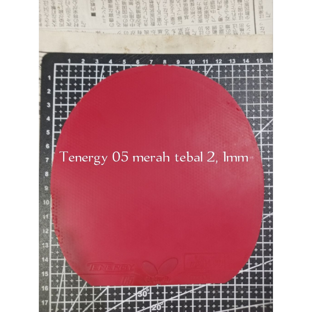 Karet bet blade pingpong tenis meja Butterfly Tenergy 05 merah