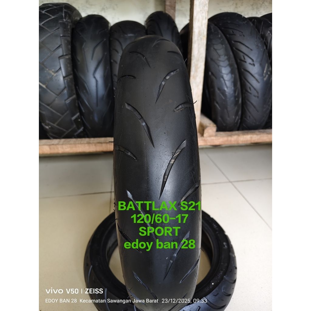 Ban battlax S21 120/60-17 cocok untuk depan