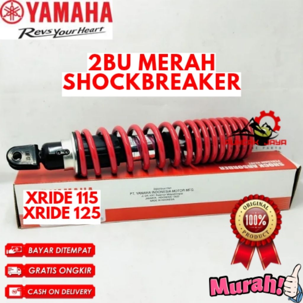 SHOCKBREAKER ORIGINAL YAMAHA KODE 2BU MERAH, SHOCKBREAKER XRIDE 115, SHOCKBREAKER XRIDE 125