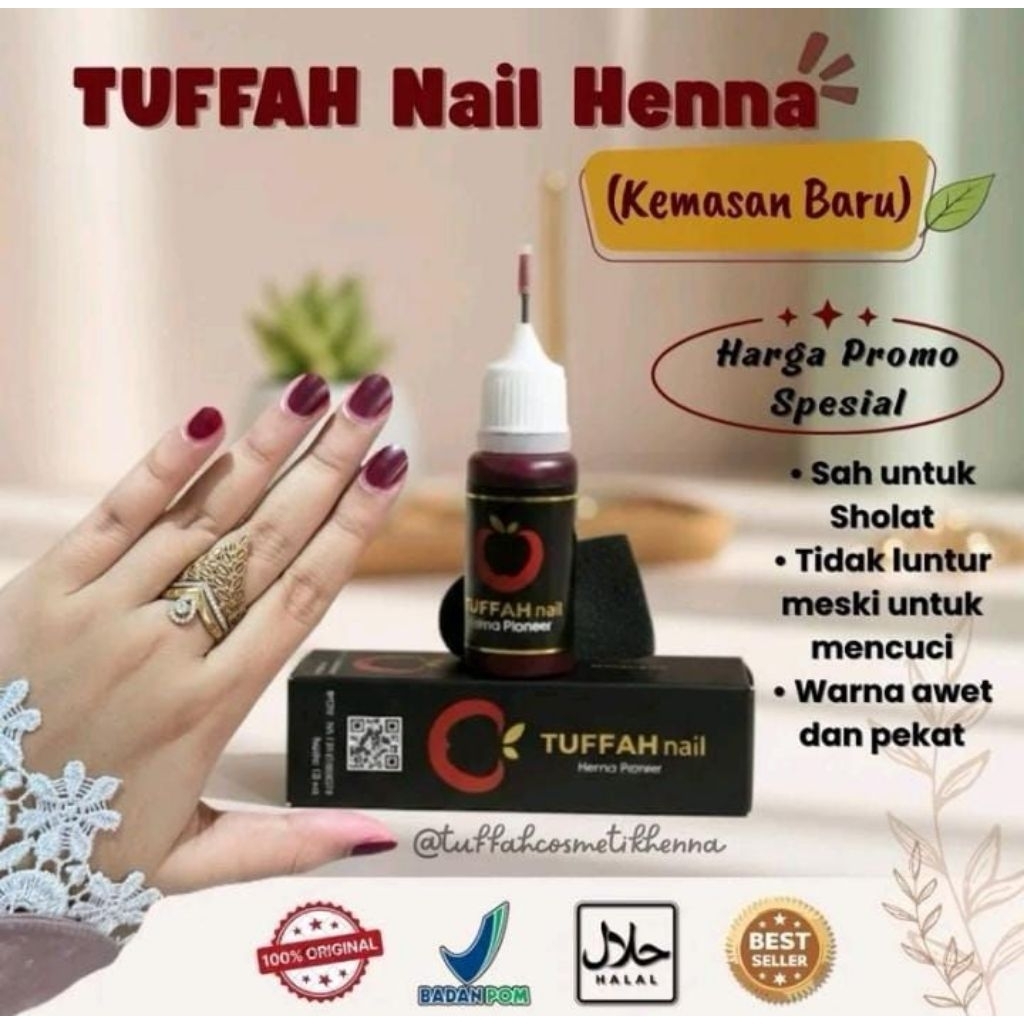 Kuteks Halal Muslimah Tuffah Nail Henna Pacar Kuku Halal