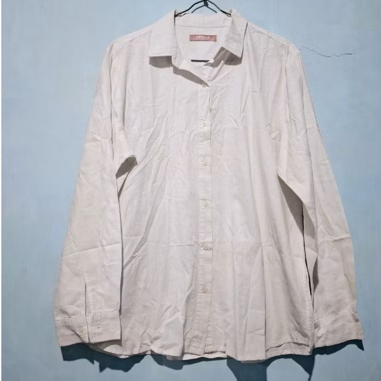 NET* ATASAN KEMEJA WANITA PUTIH POLOS OSELLA