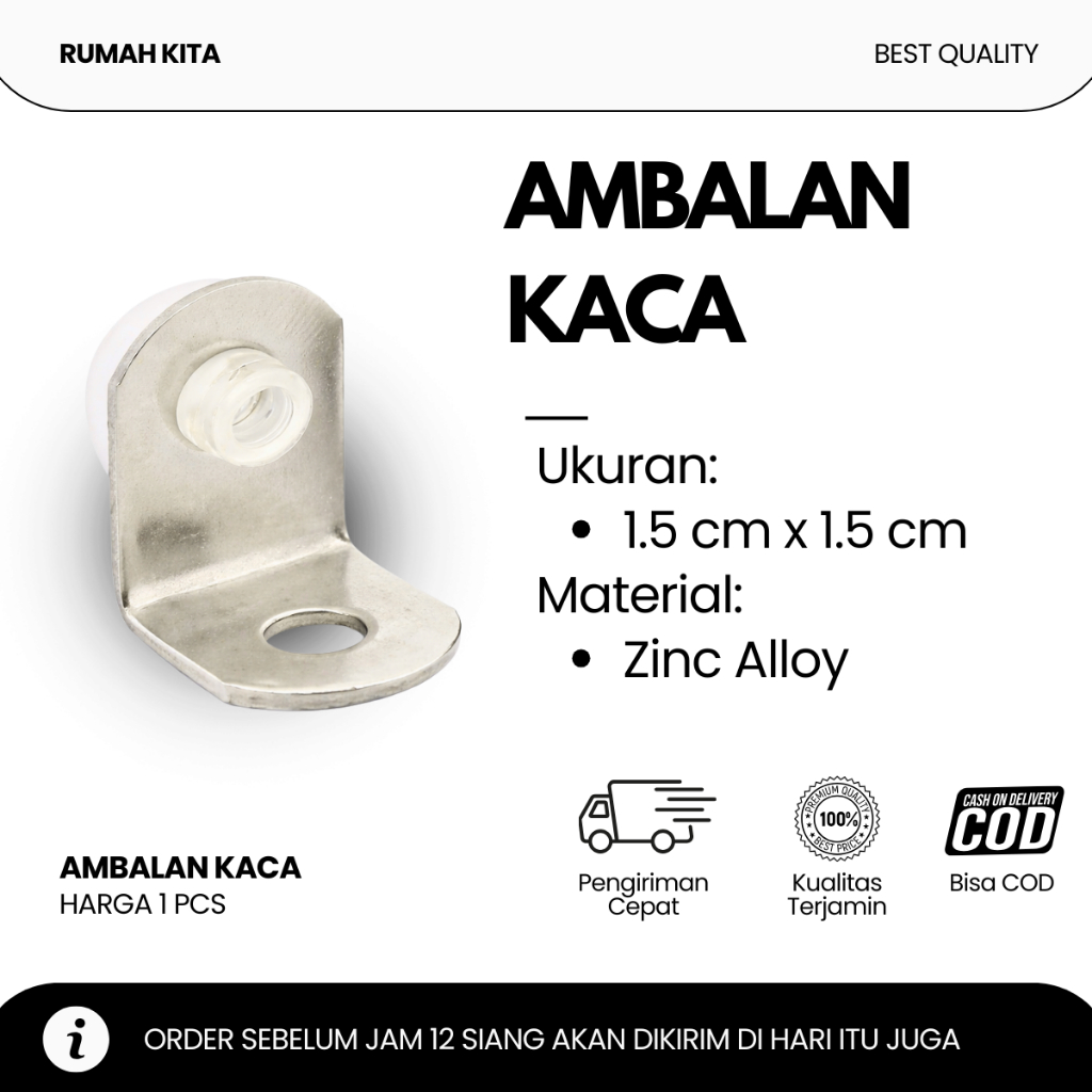 Siku Ambalan Kaca / Penyangga Kaca / Tatakan Kaca