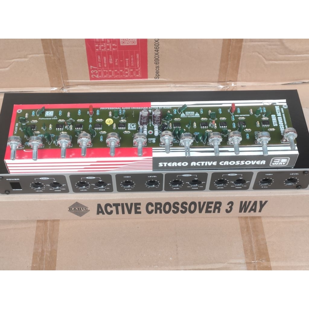 Kit Dan Box Aktif Crossover 3 Way Low Mid High