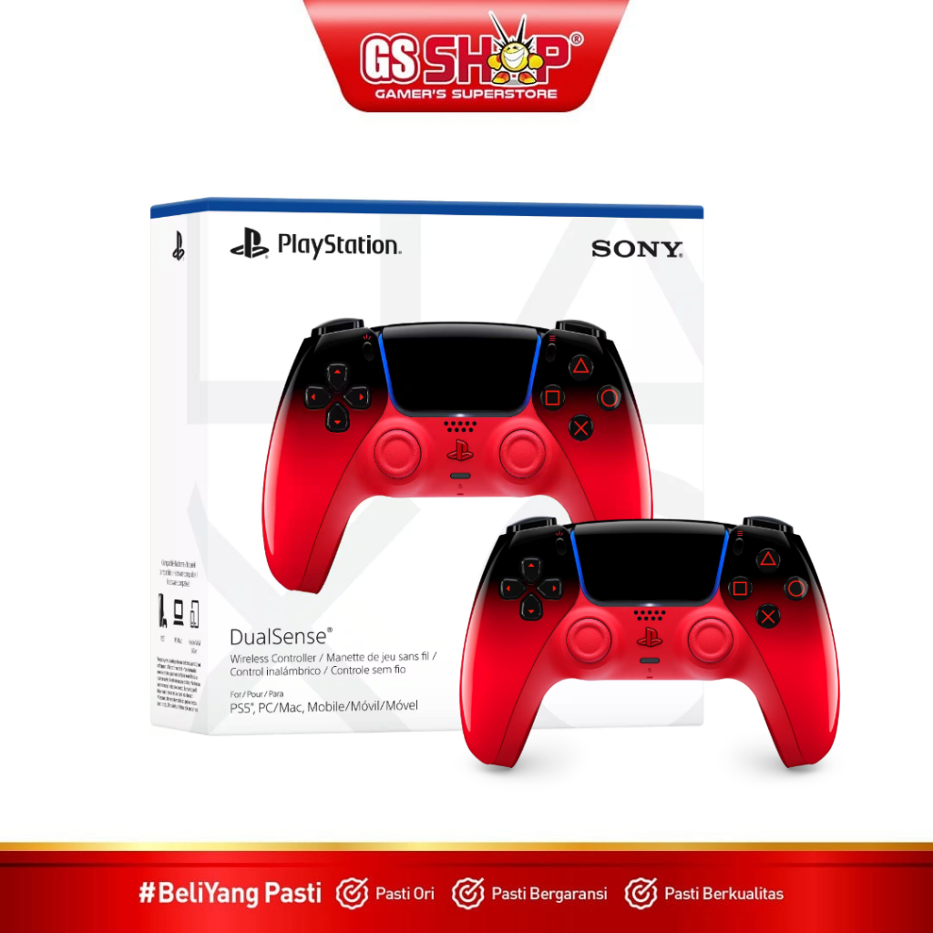 PS5 DualSense Wireless Controller Hyperpop Techno Red