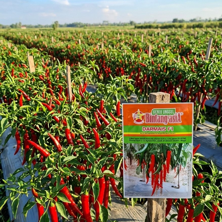 Benih Cabe DARMAIS F1 Cabai Merah Besar BINTANG ASIA Kemasan 10Gr EXP 02 2027