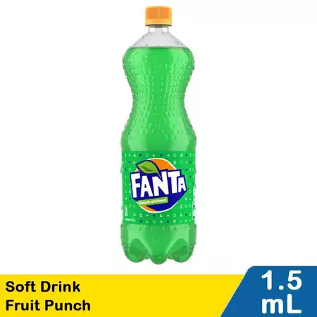 Fanta Soft Drink Rasa Fruit Punch Kemasan Botol isi 1500 Ml Minuman Segar Fanta