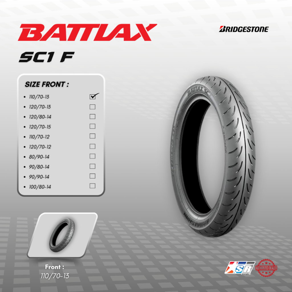 Ban Bridgestone Battlax SC 1 F 110/70-13  Original SC1 NMAX