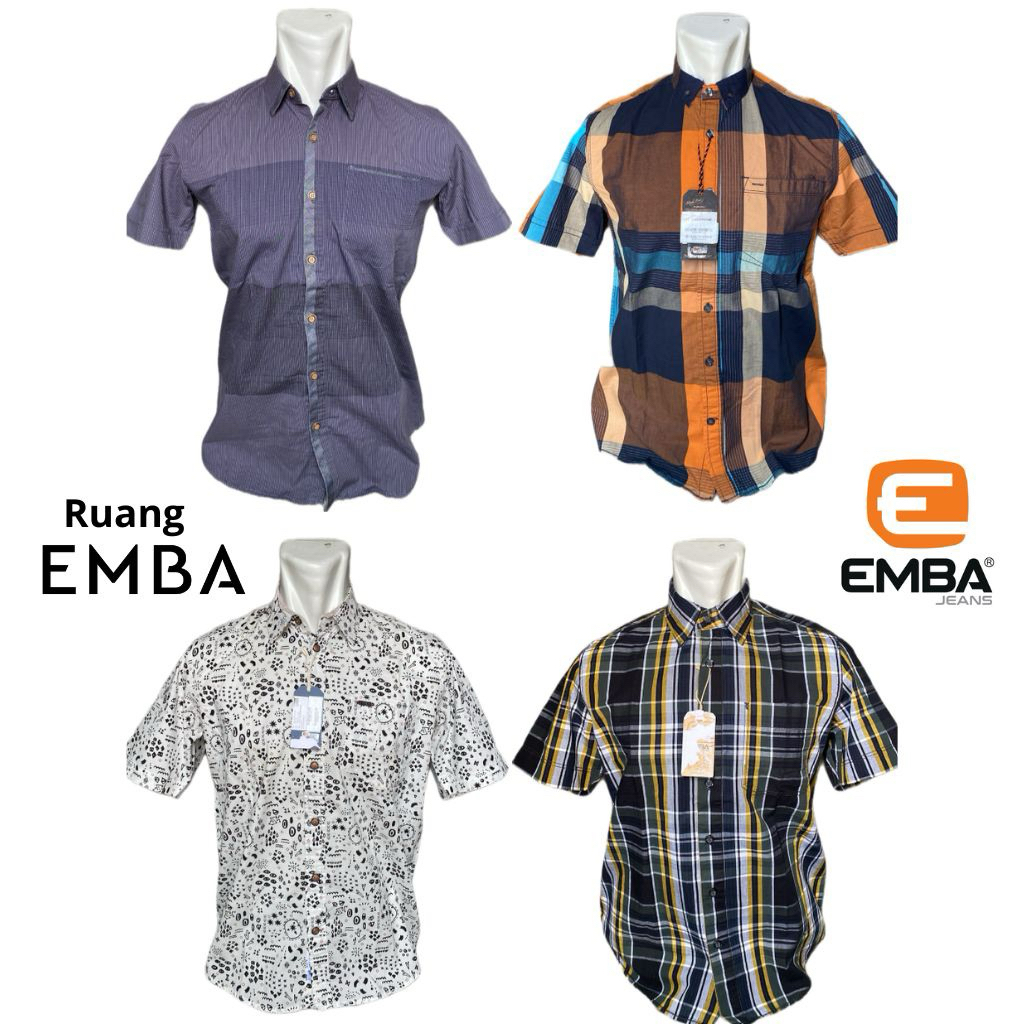 EMBA - Kemeja Pria EMBA Lengan Pendek Size M