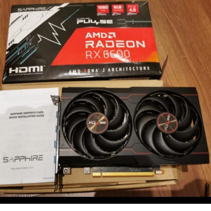 VGA RX 6600 8GB SAPPHIRE PULSE SEPERTI BARU.
