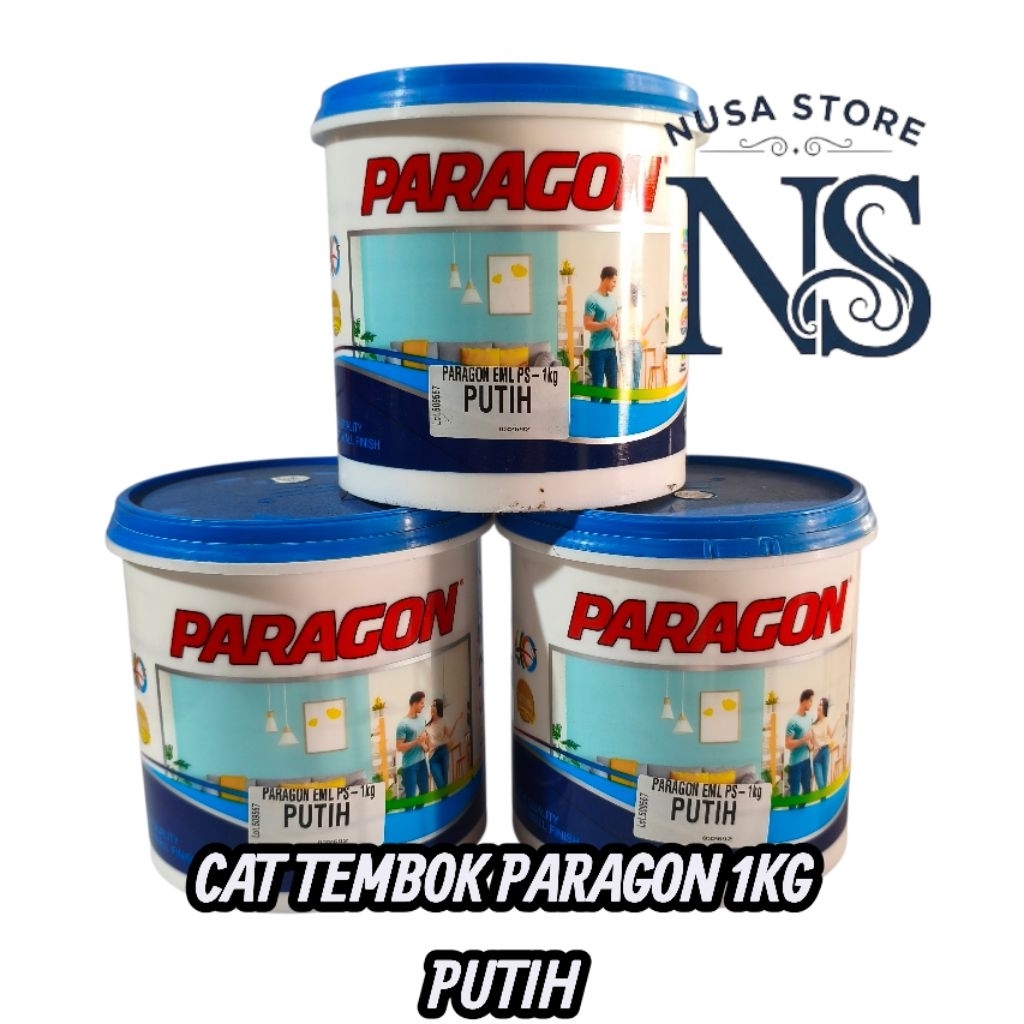 CAT TEMBOK PARAGON 1KG WARNA PUTIH / CAT INTERIOR PARAGON / PARAGON EMULSION