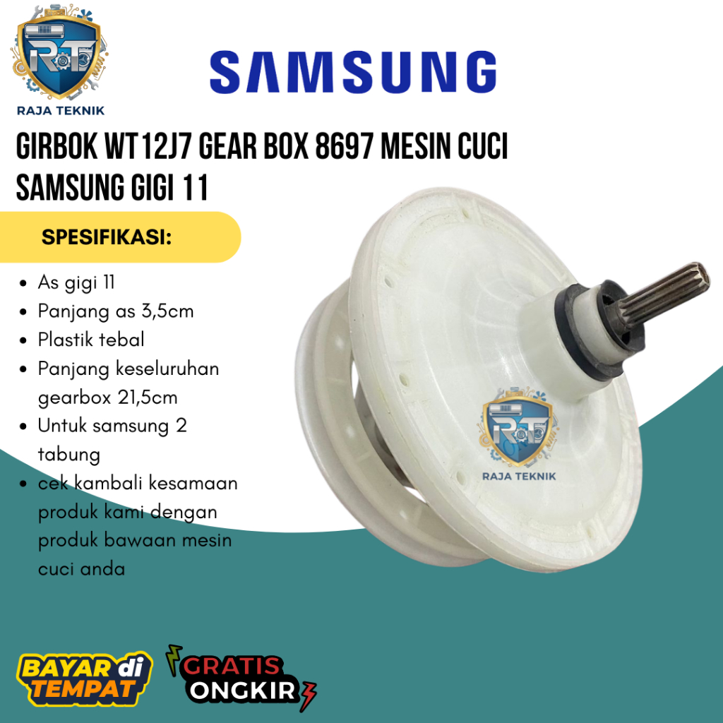 GIRBOK WT12J7 GEAR BOX 8697 MESIN CUCI SAMSUNG GIGI 11