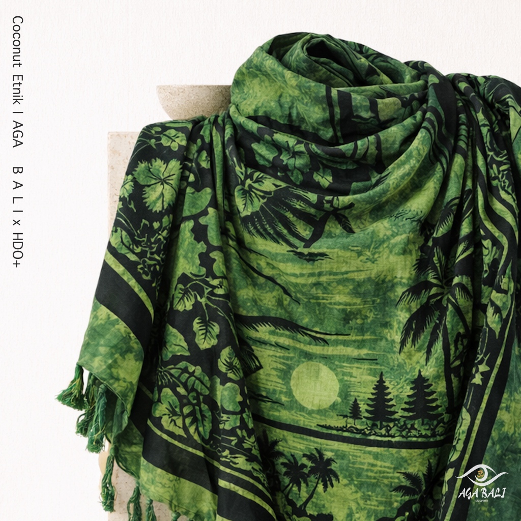 Kain Pantai Bali Coconut Etnik - Kain Rayon Pantai Hijau .do