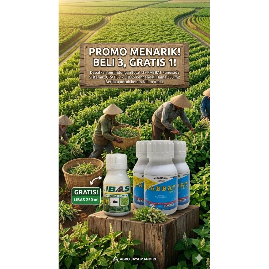 pembelian satu rabbat  Fungisida Sistemik Rabbat  Original 100% Isi 250ml new promo beli 3 Rabbat  f
