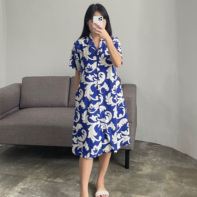 Kultur at Home - Night Dress - Daster Kancing Baju Hamil Rayon Katun