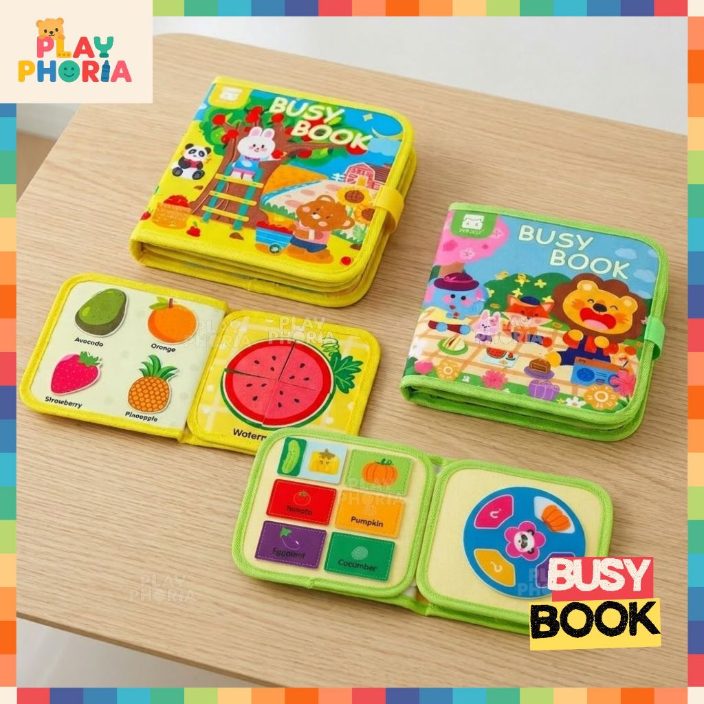 Mainan Edukasi Kreatif 3D Busy Sensory Book Soft Fabric Activity Book Buku Belajar Aktivitas Bayi