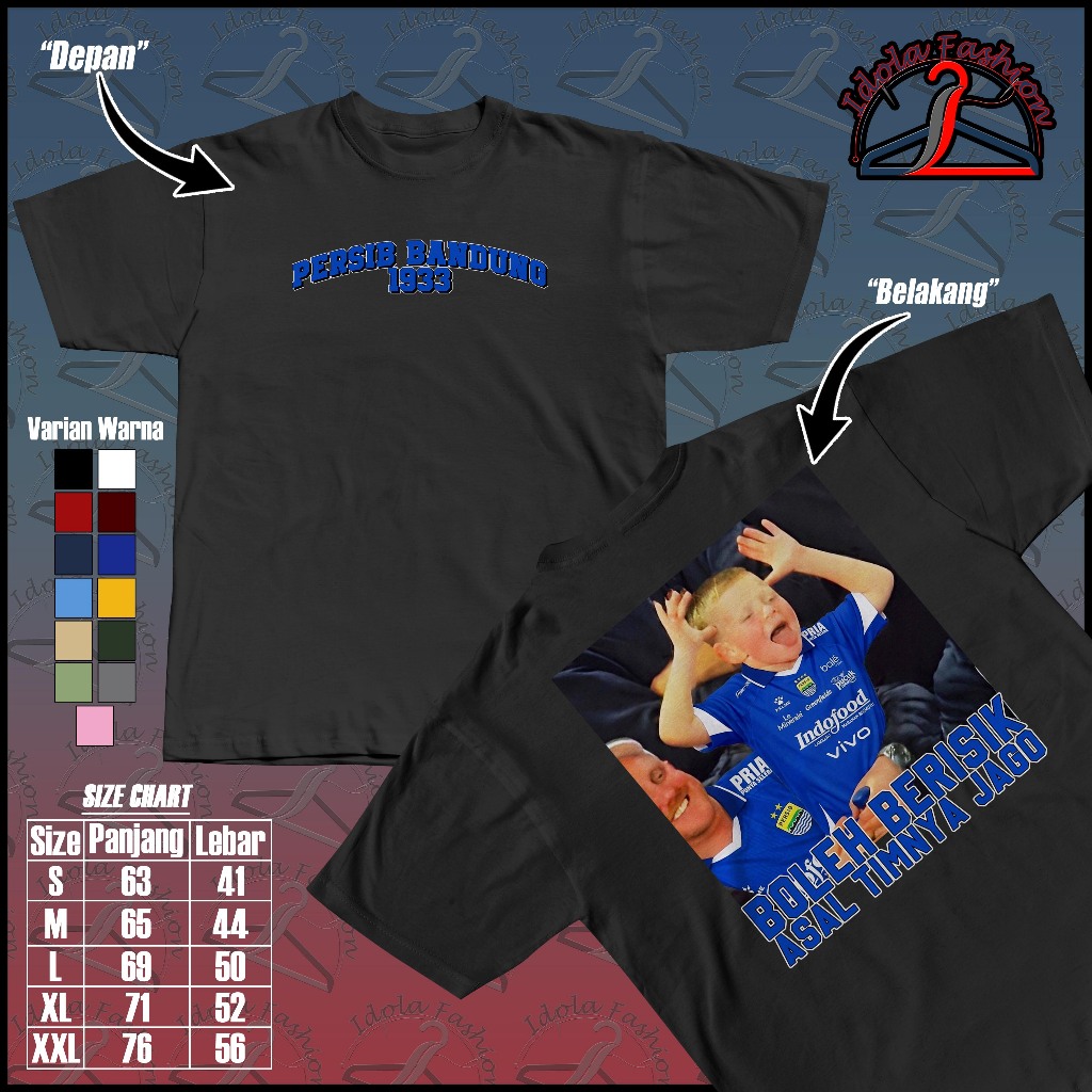 Tshirt Viking Persib Club - Baju Boleh Berisik Asal Timnya Jago ( Bisa Request Klub Bola ) Kaos Kata
