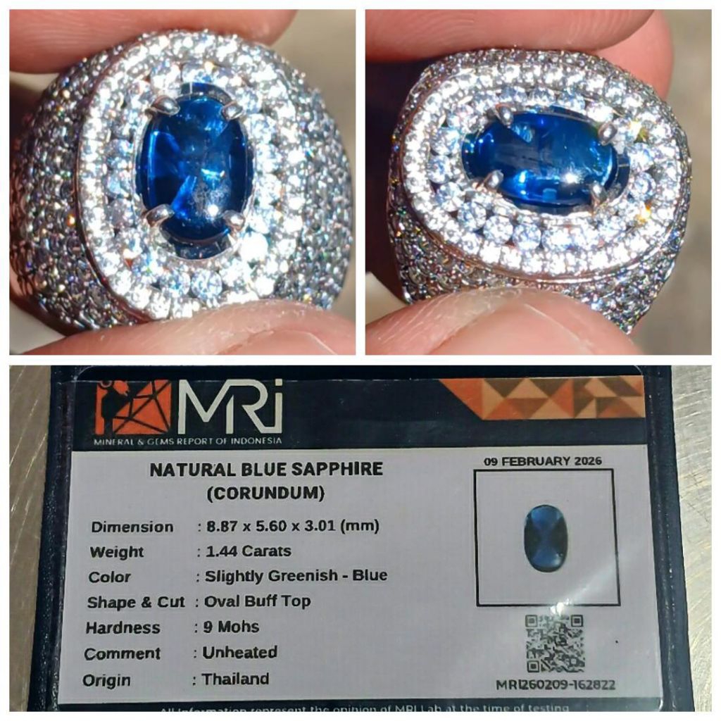 Blue Sapphire no heat Bodyglass full Luster memo MRI